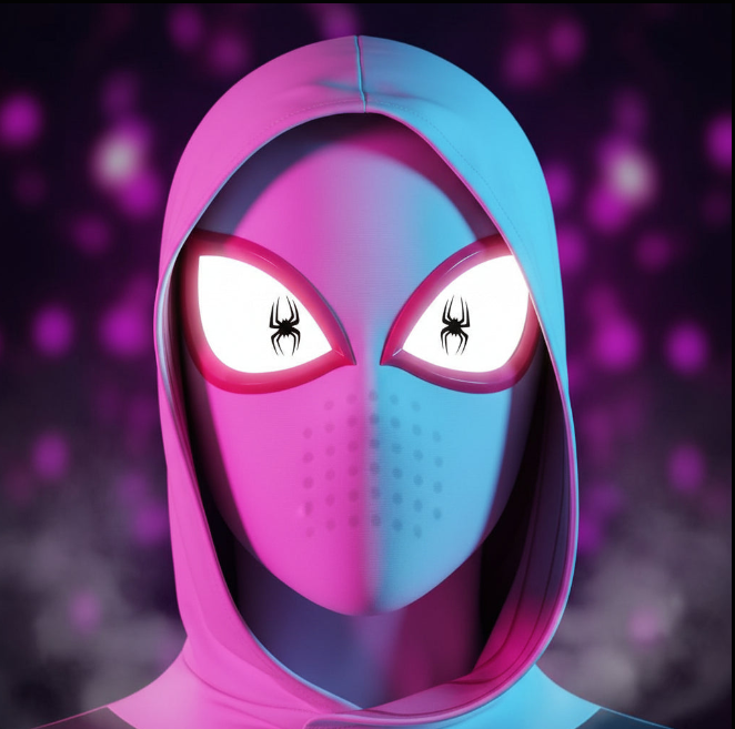 Halloween Blinking Spiderman Mask